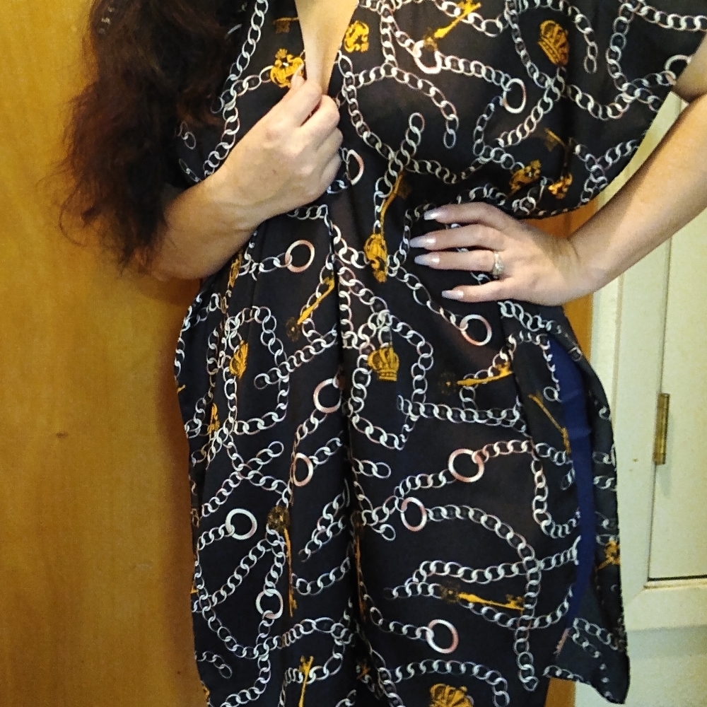 Silk coverall or bathing suit shawl